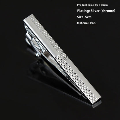 Men's Formal Wear Business Silver Simple Fashion Short Tie Clip