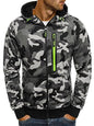 Men's Casual Hooded Zip-Up Sweatshirt Jacket