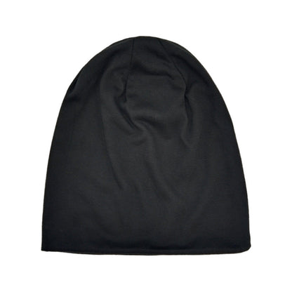 Solid-color Double-layer Pullover Beanie Thin Style