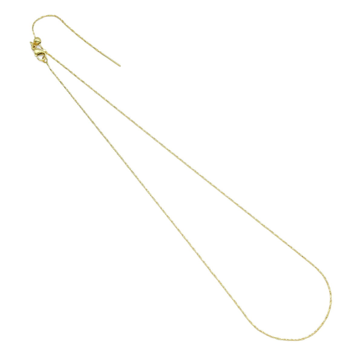 Twisted Dainty Gold Adjustable Chain Necklace, Sku#LD588/LD487