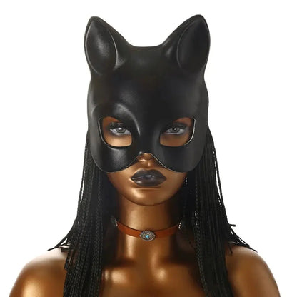 Cat Girl Half Face Party Mask | EVA Masquerade and Cosplay Accessory
