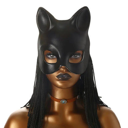 Cat Girl Half Face Party Mask | EVA Masquerade and Cosplay Accessory