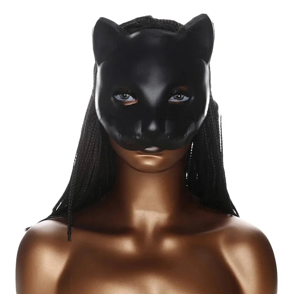 Cat Girl Half Face Party Mask | EVA Masquerade and Cosplay Accessory