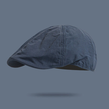 The Men's Solid Color Quick-drying Stitched Design-forward Retro Baseball Cap Is Suitable For Daily Casual Commuting And Street Wear.