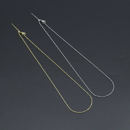 Gold Silver thin twisted snake chain Adjustable Necklace, Sku#LD629