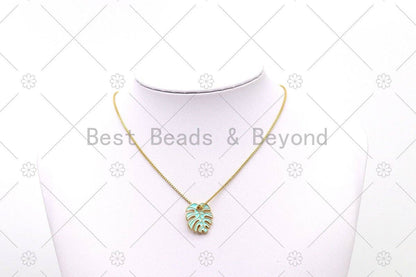Colorful Enamel Banana Leaf Shape Pendant, LD167