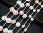 Carved Pink Rose Flower Pearl beads, T99