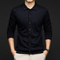 Mens Casual Commuter-style Solid-color Wool Sweater