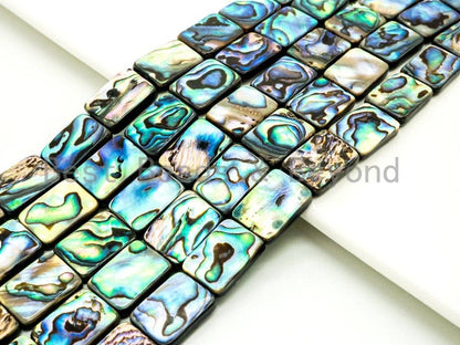 Quality Natural Abalone Flat Rectangle Shell beads Strand