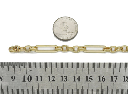 Long Link Mixed Paper Clip Chain by Yard, wholesale chain, unfinished chain, sku# LS28