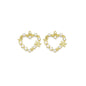 Pearl Flower Heart  Pendant Charm, Sku#LK885