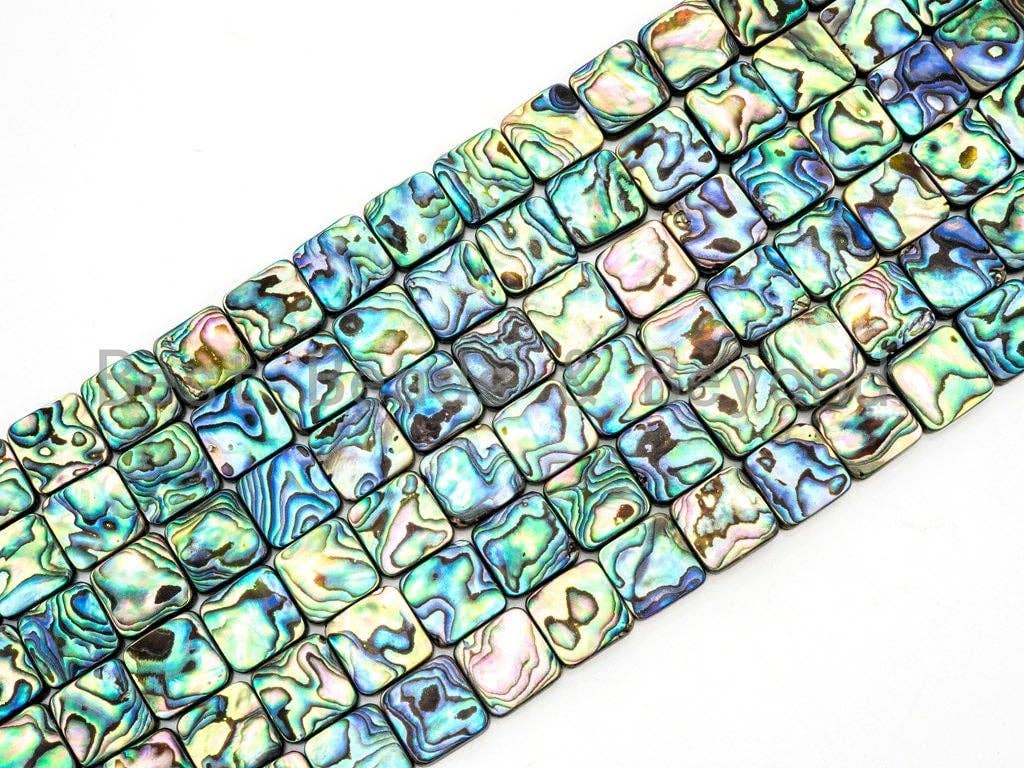 Quality Natural Abalone Flat Square Shell beads,SKU#R7