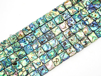 Quality Natural Abalone Flat Square Shell beads,SKU#R7