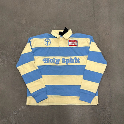 Retro Striped T-shirt With Letter Embroidery Top