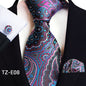 Paisley Tie Square Scarf Pocket Square Cufflinks Three-piece Set