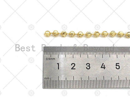 18K Gold/Silver 4mm Solid Lantern Style Chain by yard SKU#67