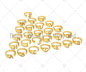 CZ Gold Alphabet initial adjustable Ring, Sku#JL44