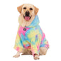 Pet Hoodie Tie Dye Rabbit Fur Rainbow-colored Dog Hoodie