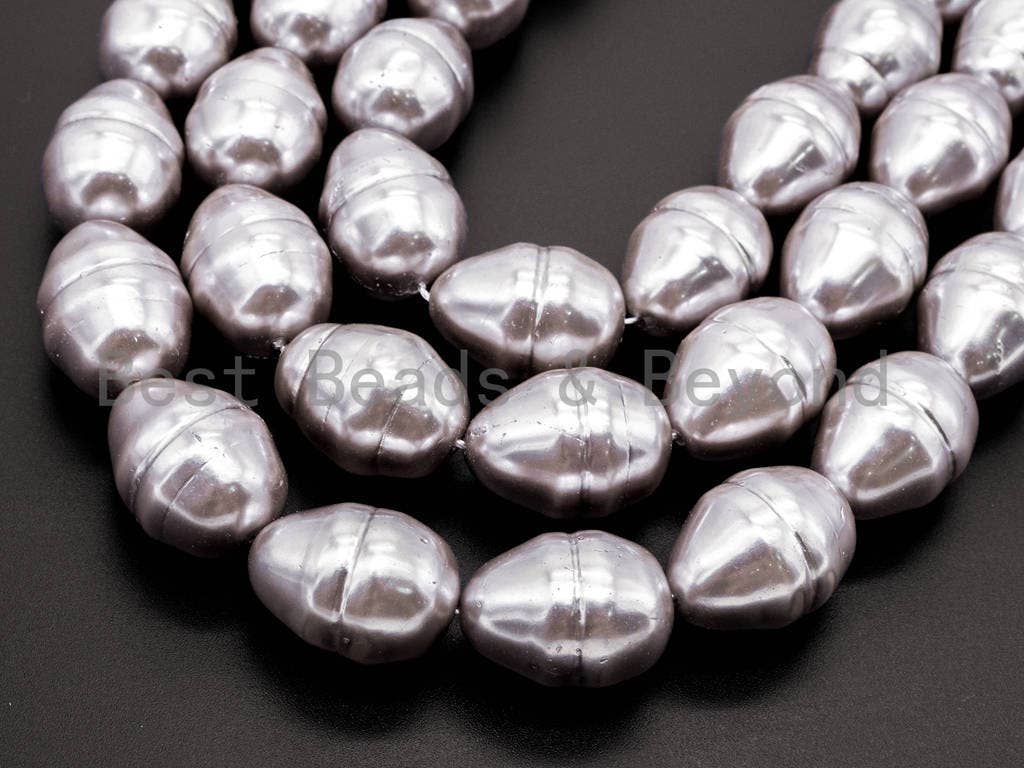 Gray Natural Mother of Pearl Large Baroque shape beads,17x23
