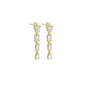 Clear CZ Heart Square Oval Teardrop Shape Dangle Earrings, Sku#LD500