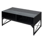 Center Table with Faux Marble and Tempered Glass Top