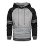 Cool Men's Patchwork Hooded Sweatshirt Hoodies Sport Clothing Casual Loose Fleece Warm Streetwear Modern Male Fashion Autumn Winter Outwear  Long Sleeve Pleated Comfy Round Neck Mens Sweatshirts Workout Sport Casual Hoodie
