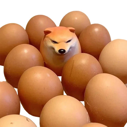 Shiba Inu Egg Ornament | Cute Desk Decoration and Stress Relief Toy