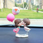 Cute Couple Car Dashboard Ornaments | Romantic Resin Figurines for Car and Home Decoration