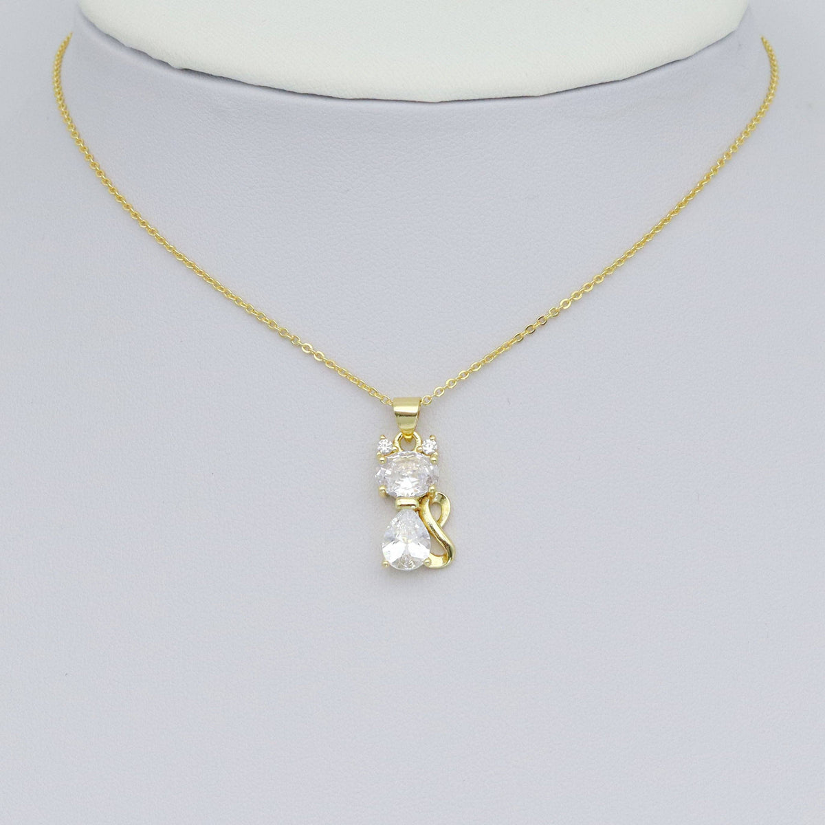 Crystal Cute Cat  Charm Pendant, Sku#LK1015