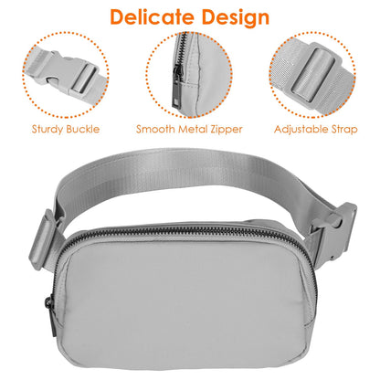 Sport Fanny Pack Unisex Waist Pouch Belt Bag Purse Chest Bag for Outdoor Sport Travel Beach Concerts Travel 20.86in-35.03in Waist Circumference with A