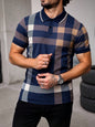 Mens Casual Printed Button-up Shirt With A Lapel Collar