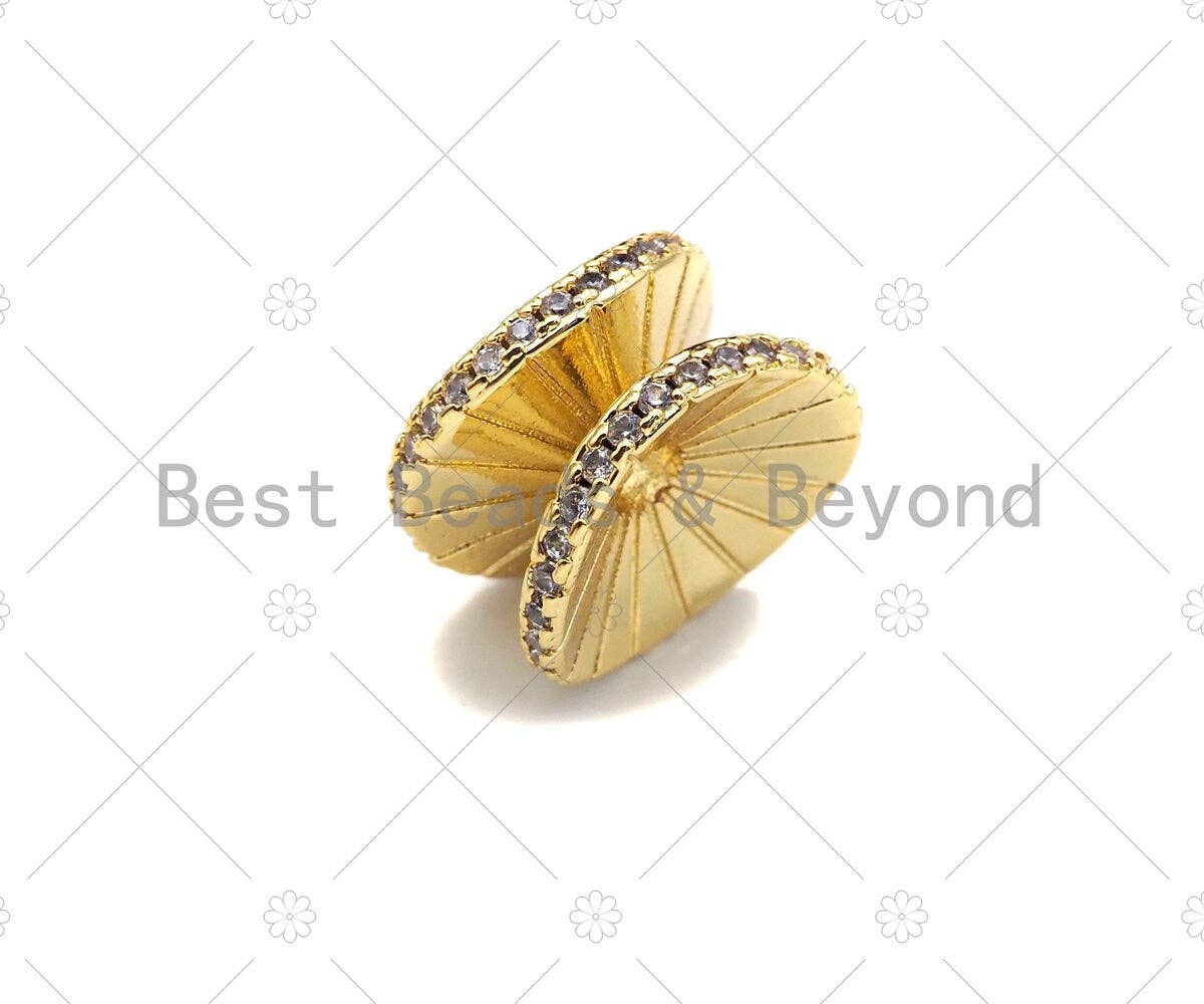 Gold  Silver  CZ  Wheel Shape Pendant/Charm, SKU#323
