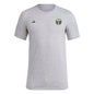 adidas Mens Short Sleeve Pre-Game T-Shirt Medium Grey Heather/Portland Timbers Large