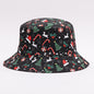 European And American Digital-print Bell-shaped Reindeer Bucket Hat