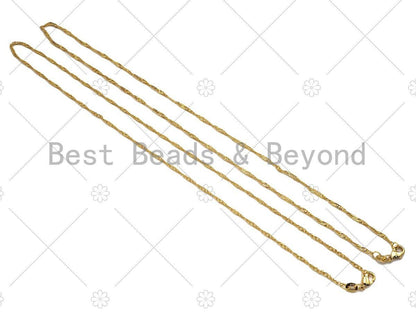 18K Gold Finished Gold Singapore Chain Necklace, sku#JD05