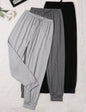 Womens Comfortable Solid-Color Retro Casual Ankle-Fit Pants