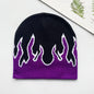 Hip-hop Street-style Flame Knitted Hat For Men
