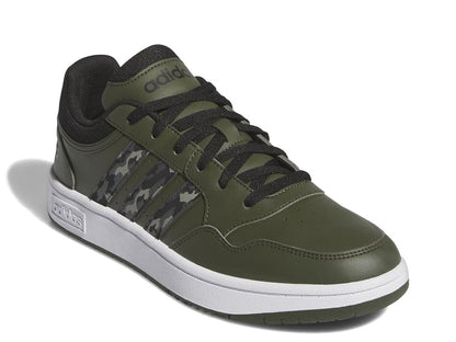 adidas Mens Hoops 3.0 Basketball Sneaker Night Cargo/Black/White 7.5