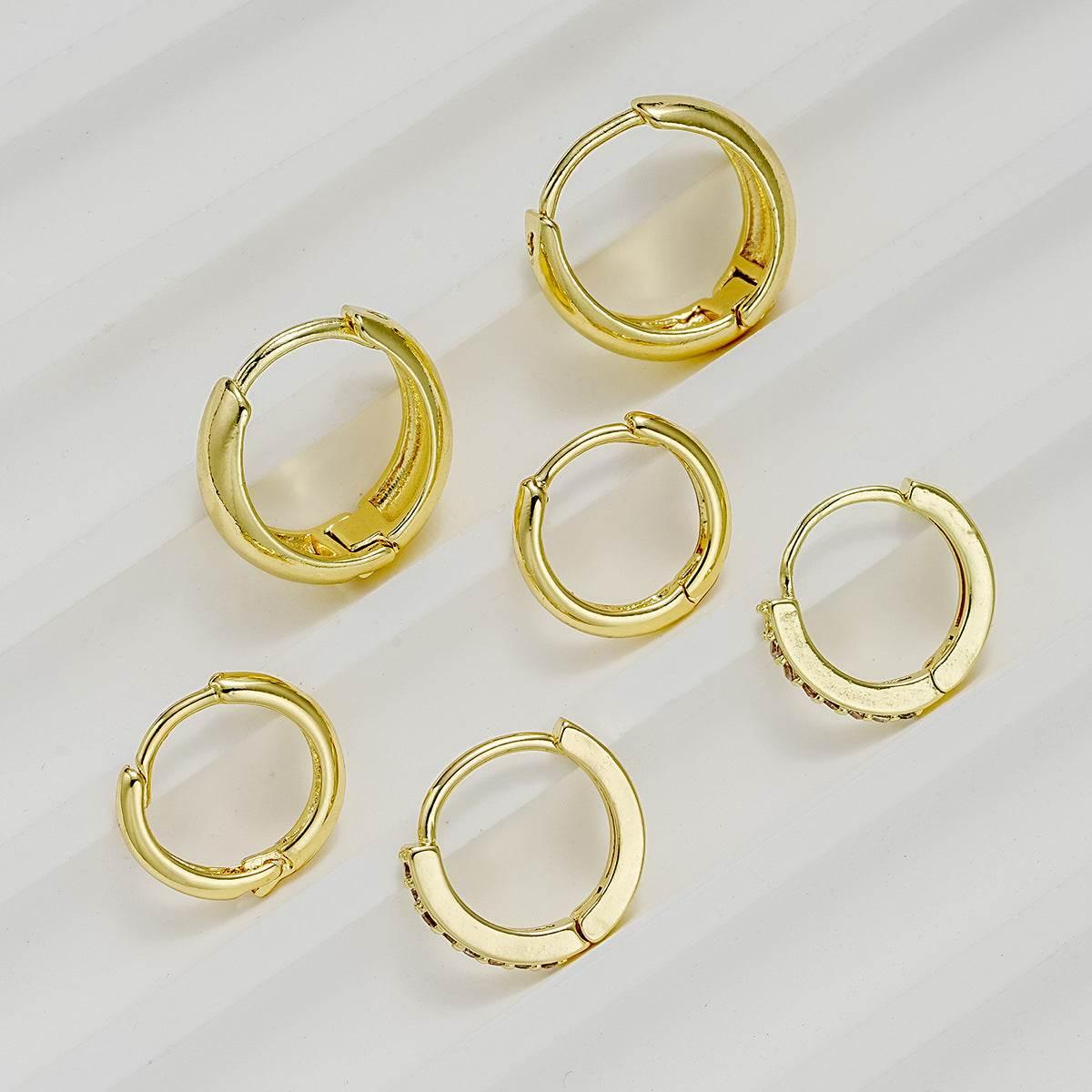 Stacking 3 Pieces Small Hoop Huggie Earrings Set for Women, Silver Stud Earrings for Multiple Piercing Hypoallergenic Trendy Jewelry
