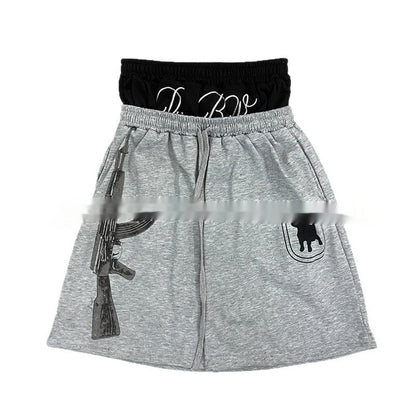 Mens Relaxed-Style Casual Cropped Shorts