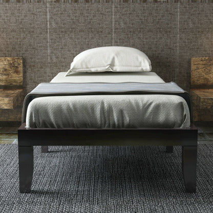 Twin Size 14 Inch Wooden Slats Bed Mattress Frame
