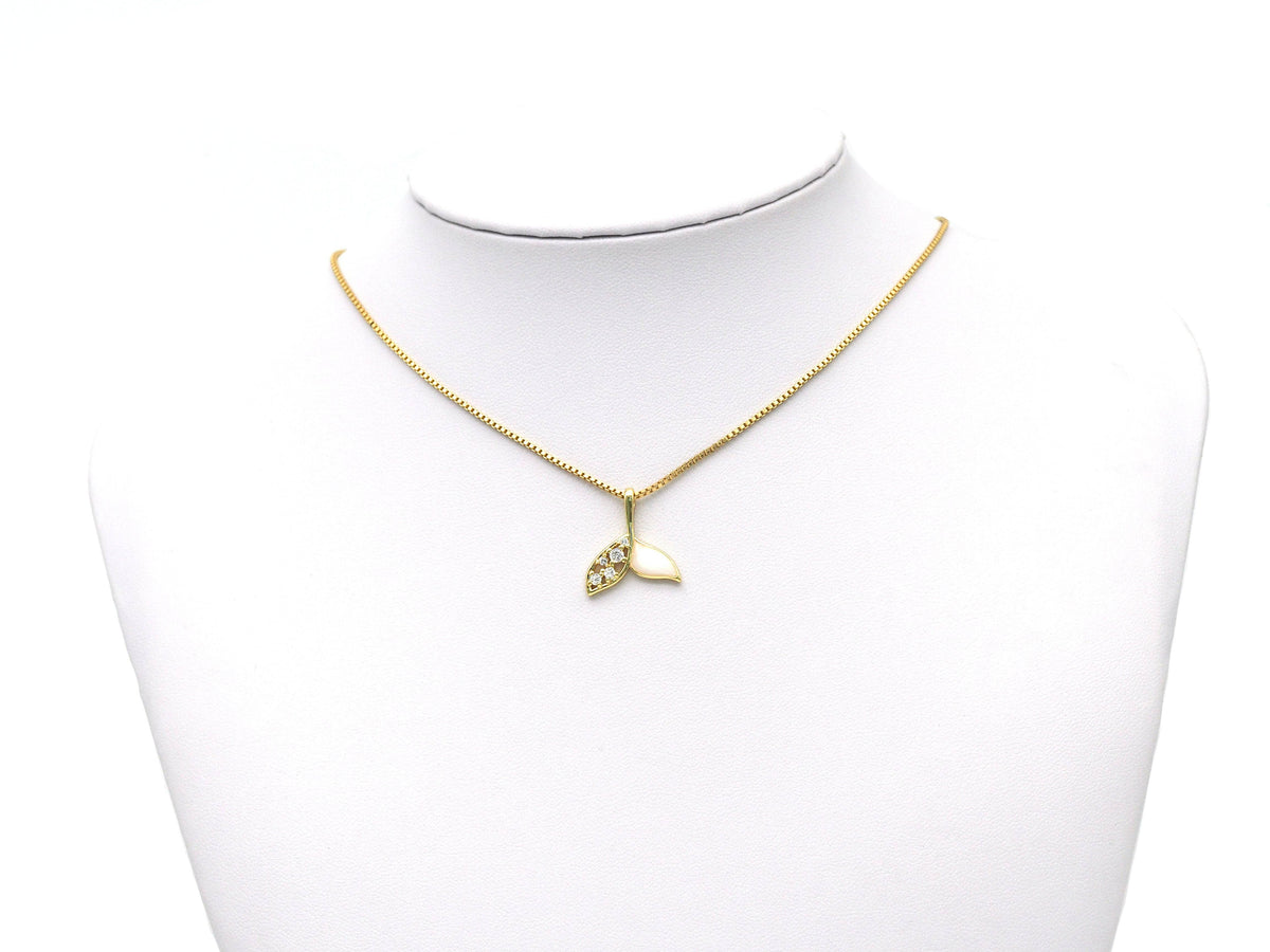 CZ Enamel Shark Tail Charm, Sku#LD198