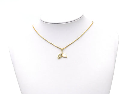 CZ Enamel Shark Tail Charm, Sku#LD198