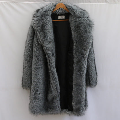 Men's Fur Imitation Fox Fur Long-cut Coat
