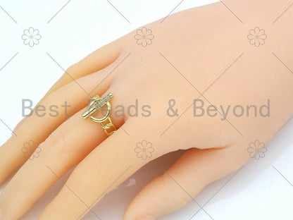 CZ Bar Statement Ring, Sku#LD141