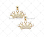 CZ Micro Pave Crown Shape Pendant, 18K Gold Filled Big CZ Cr