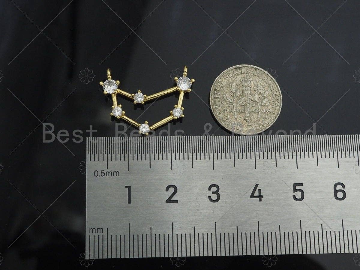CZ Micro Pave Twelve Constellations Charm/Pendant, Constella