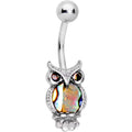 Iridescent Night Owl Belly Ring