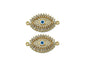 CZ Enamel Evil Eye Charm, Sku#LD296