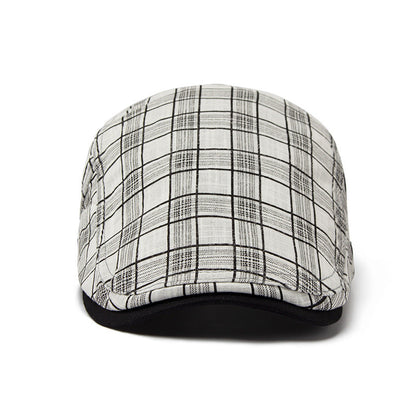 Mens Lightweight Summer Plaid Beret